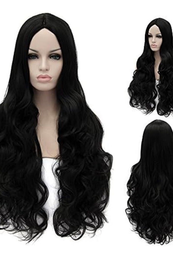 اي سي اي اف باروكة شعر مستعار طويل مجعد من إي سي آي إف فاشون بوب للسيدات، لون أسود، Lw843-1 Om-115 - Image 3