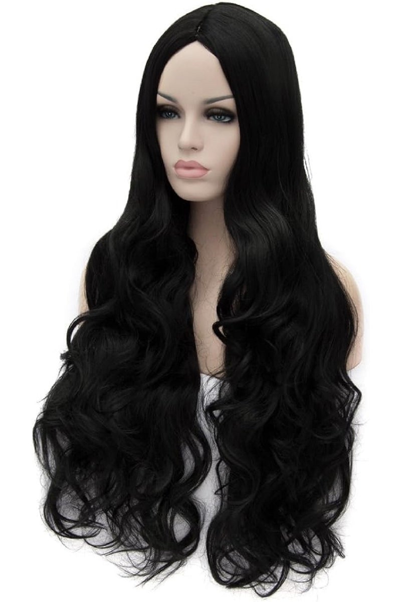 اي سي اي اف باروكة شعر مستعار طويل مجعد من إي سي آي إف فاشون بوب للسيدات، لون أسود، Lw843-1 Om-115 - Image 4