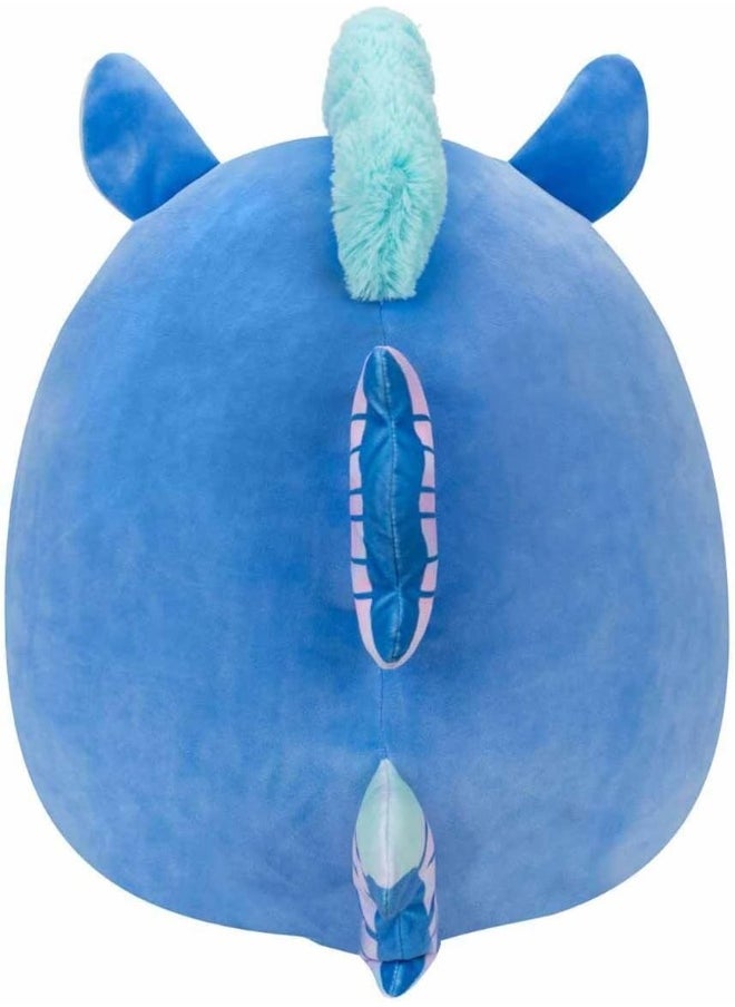 Squishmallows Squishmallows Romano Blue Hippocampus Medium Plush Toy with Iridescent Belly, 12 Inch Size  - Image 2