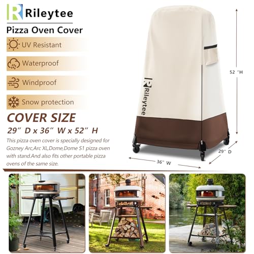 Rileytee Pizza Oven Cover for Gozney ArcArc XLDomeDome S1 Pizza Oven with StandOutdoor Heavy Duty 600D Waterproof Dustproof Pizza Oven Cover - Image 3