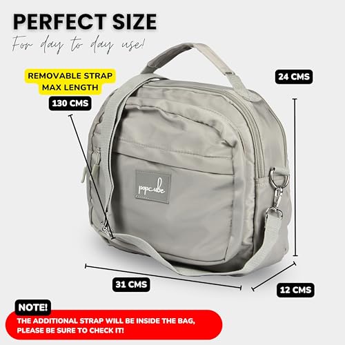 POPCUBE Big Women Big Crossbody Bag Waterproof Multi-layer Casual Satchel Bag Shoulder Bag Messenger Bag Travel Bag With Inner Padded Pocket & Adjustable Strap - Image 2