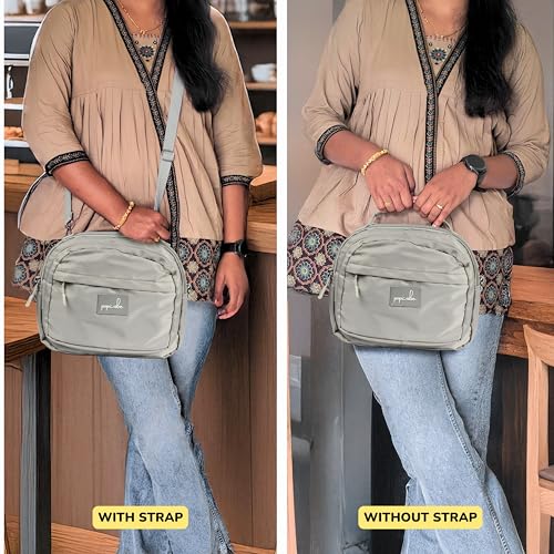 POPCUBE Big Women Big Crossbody Bag Waterproof Multi-layer Casual Satchel Bag Shoulder Bag Messenger Bag Travel Bag With Inner Padded Pocket & Adjustable Strap - Image 4