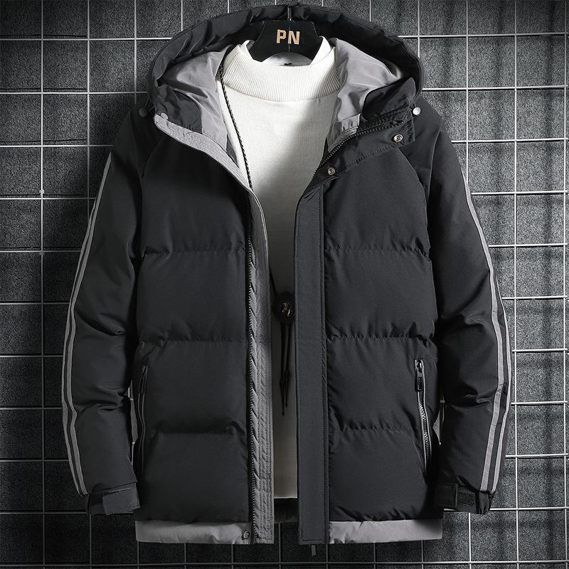 Men'S Cotton Clothes Ins Winter Thickened Warm Cotton-Padded Jacket Loose Comfortable Fashionable Handsome All-Match Hooded Cotton-Padded Jacket For Men - Image 2