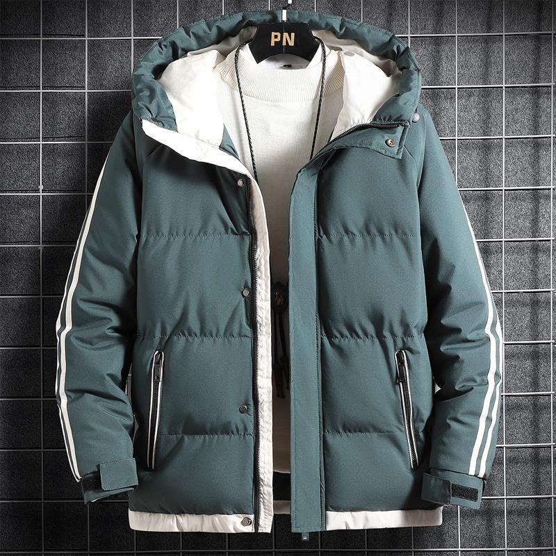 Men'S Cotton Clothes Ins Winter Thickened Warm Cotton-Padded Jacket Loose Comfortable Fashionable Handsome All-Match Hooded Cotton-Padded Jacket For Men - Image 5