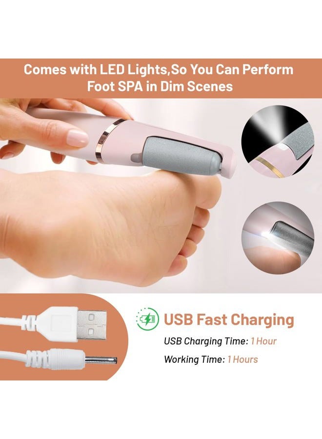 Pilipane Electric Foot Callus Remover, Electric Callus Remover Professional Pedicure Tool, Rechargeable Foot Pedicure Kits for Dry, Dead, Cracked, Hard Skin, Men, Women, Dead Cracked Hard Skin Calluses - Image 4