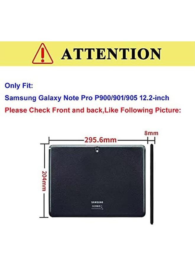 erorex - Case For Samsung Note Pro 12.2 Inch Sm P900 T900 T905 Tablet Case 360 Degree Rotation Smart Slim Folding Folio Cover For Samsung Note Pro 12.2 Inch P900 P901 Cover With Auto Wake Sleep Sky Blue - Image 1