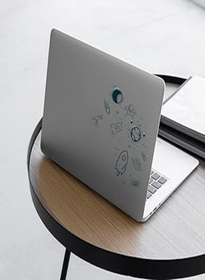 Generic Laptop skin size 15×15 on the outside and 8×7 on the inside, removable Laptop skin, Sticker multi-colored, transparent vinyl plastic sticker - 6221243350071