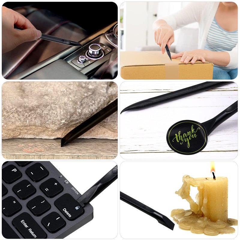 Honoson 9 Pieces Plastic Scraper Tool Scratch Free Crevice Cleaning Sticker Remover Tool Multipurpose Non Scratch Scrapers for Tight Spaces, Kitchen, Crevices, Auto Detailing, Paint - Image 5