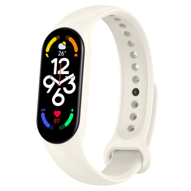 erorex For Xiaomi Mi Band 7 / 7Nfc / 6 / 6 Nfc / 5 / 5 Nfc / Amazfit Band 5 Official Silicone Watch Band(Official White) - Image 1