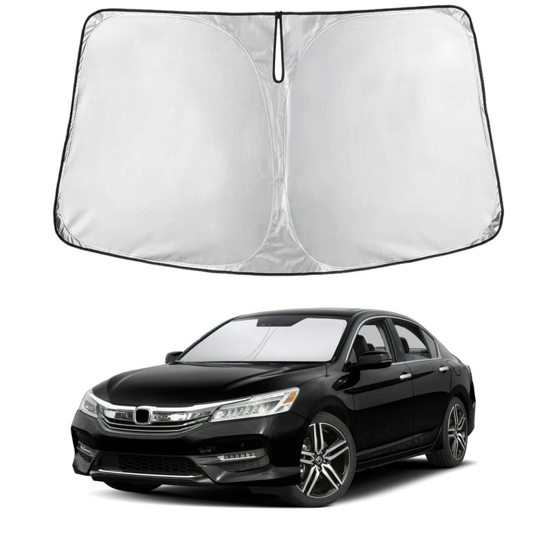 EcoNour Windshield Sunshade Compatible for Honda Accord 20132015 2016 2017 Sun Visor for Front Windshield Window Sun Shade Cover UV Heat Blocker Protector Car Accessories - Image 2