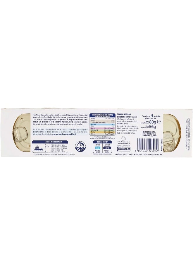 Rio Mare - Rio Mare Tuna Fillets In Water 4X80 G - Image 1