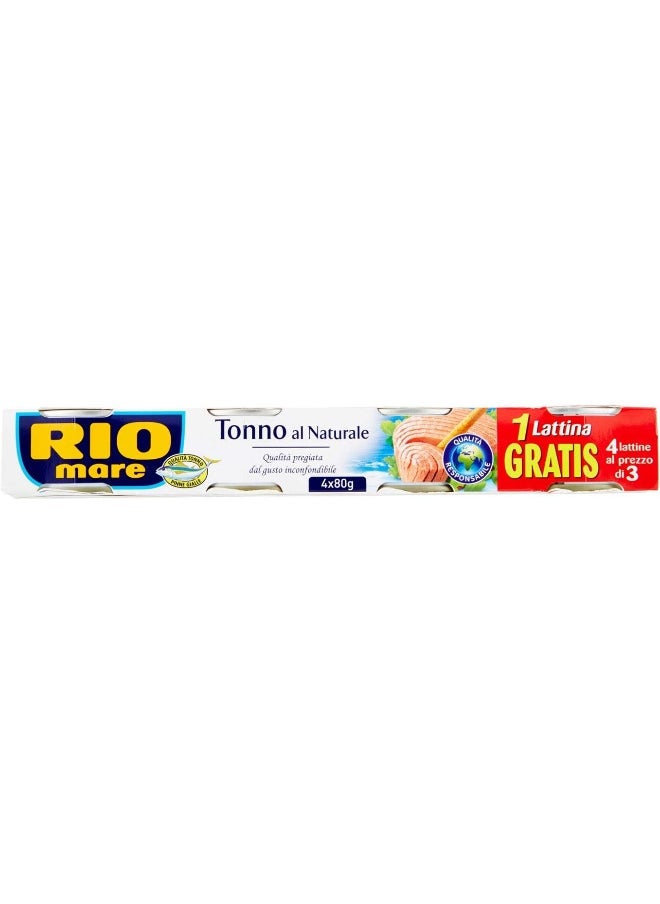 Rio Mare - Rio Mare Tuna Fillets In Water 4X80 G - Image 1
