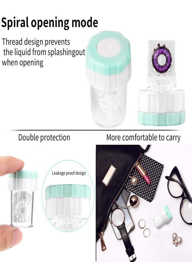 Lamoutor 8Pcs Manually Contact Lens Washer Cleaner Plastic Lens Cleaner Case Random Color - Image 5