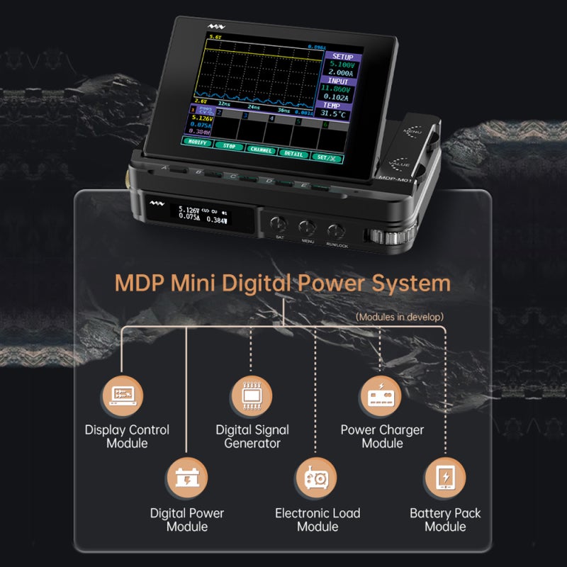 30V 10A 300W Mini Portable Digital Power Module Multifunctional Power Module Multiple Protections Aluminum Alloy Digital Power Module with OLED Display - Image 3