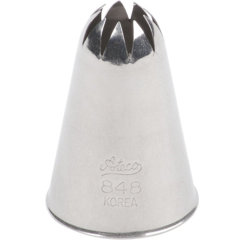 Ateco Stainless Steel Cake Decorating Closed Star Pastry Tube by Ateco 848 