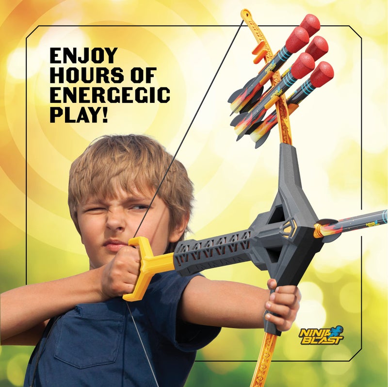 Ninja Blast Kids Bow and Arrow Archery Set - Coolest Toys for Boys Age 6, 7, 8, 9, 10, 11 & 12 Year Old Boy Gifts - Cool Boy Toys Birthday Gift - Best Outdoor Kid Sports Play Toy - Image 3