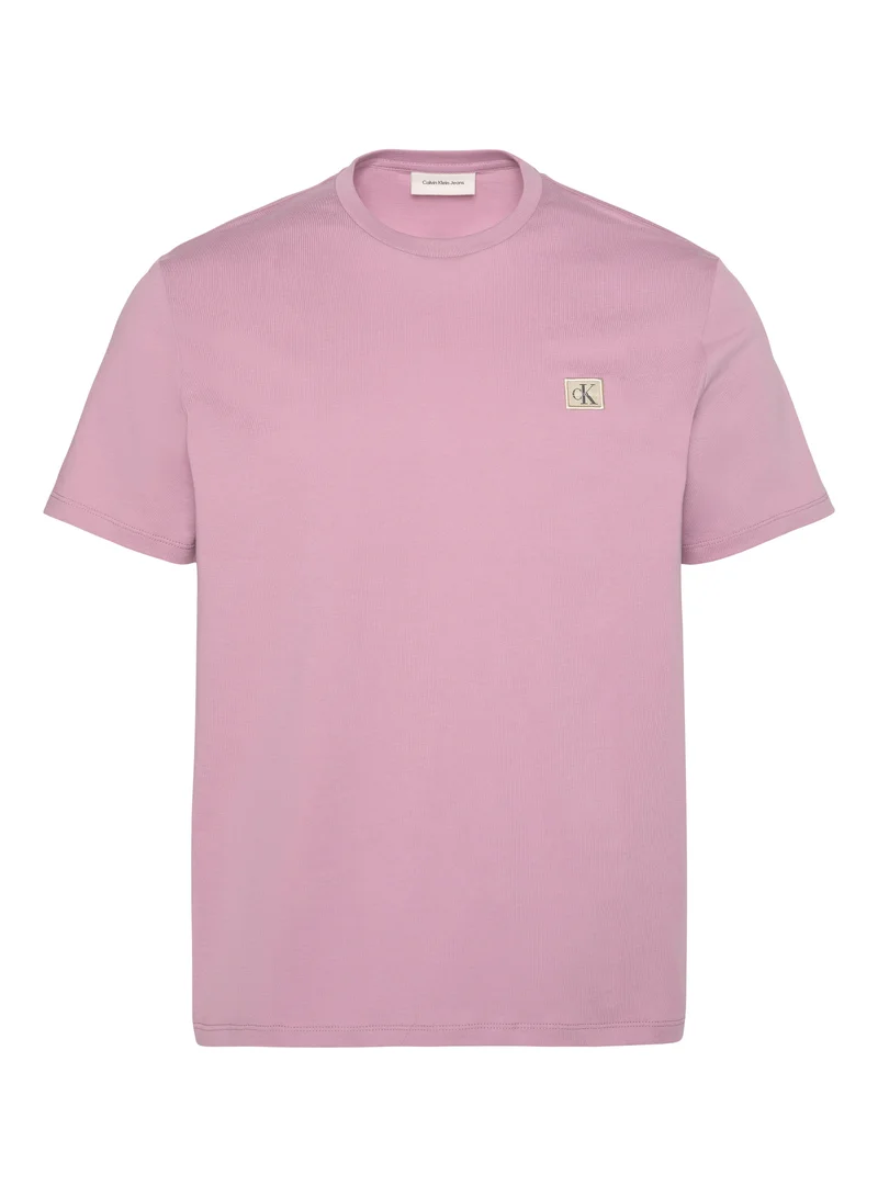 كالفن كلاين جينز تي شيرت قطن بأكمام قصيرة وشعار