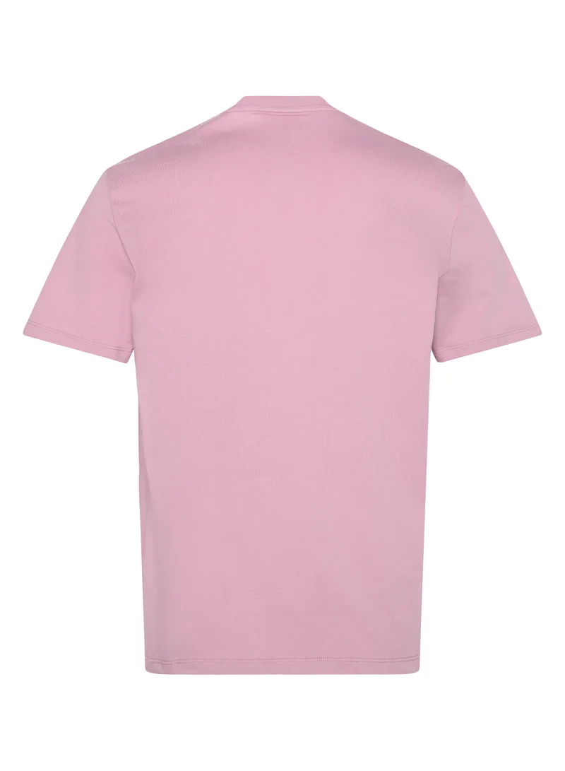 كالفن كلاين جينز تي شيرت قطن بأكمام قصيرة وشعار