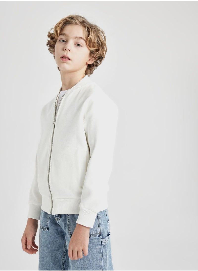 DeFacto Regular Fit Bomber Collar Cardigan  - Image 3