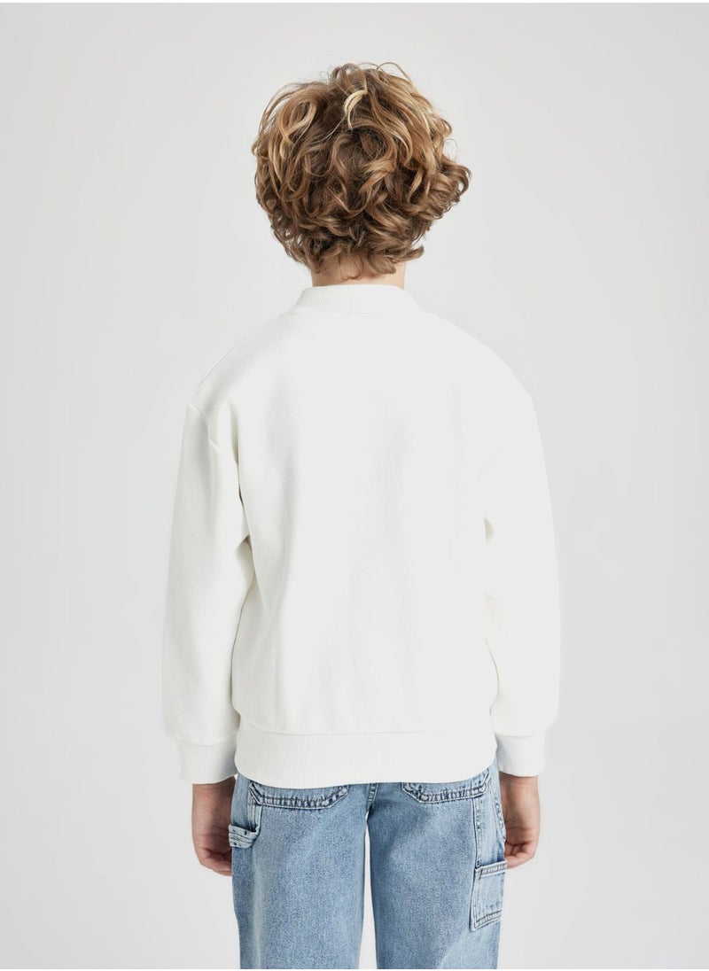 DeFacto Regular Fit Bomber Collar Cardigan  - Image 2