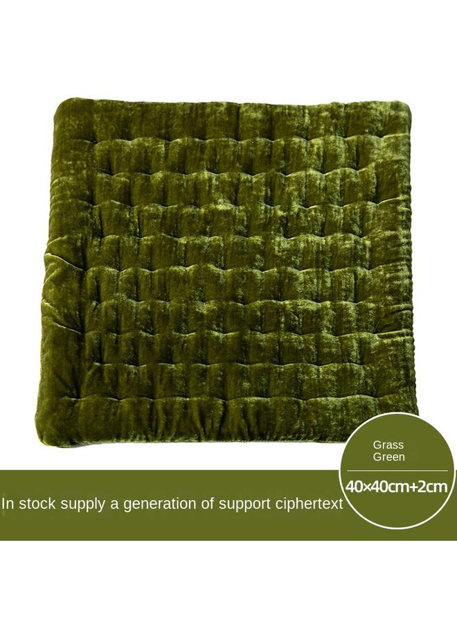 Bluejw High-end Light Luxury Bedroom Velvet Fat Mat Retro Solid Color Living Room Cushion Restaurant Cushion Handmade Square Chair Cushion Wholesale - Image 1