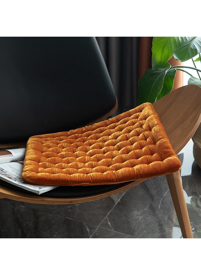 Bluejw High-end Light Luxury Bedroom Velvet Fat Mat Retro Solid Color Living Room Cushion Restaurant Cushion Handmade Square Chair Cushion Wholesale - Image 4