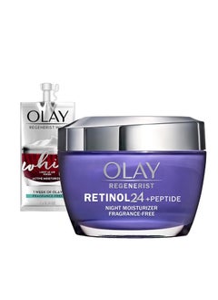 Olay Regenerist Retinol Moisturizer, Retinol 24 Night Face Cream with Niacinamide, Anti-Wrinkle Fragrance-Free 1.7 oz, Includes Olay Whip Travel Size for Dry Skin - pzsku/Z23476BAA2D88B8850B78Z/45/_/1716486007/d6afe0c2-3569-4c6a-aa72-8485dd4f1bea