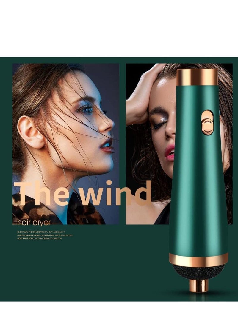 ELTRAZONE - 3 in 1 Hair Dryer Brushes Electric Blow Rotating Hot Air Comb For Curler Straightener Professional Negative Ionic Hair Styler (green) - Image 1
