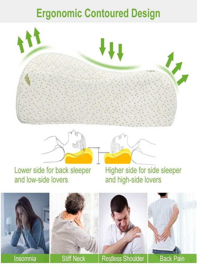 iMounTEK Bed Pillow Rayon derived from Bamboo Memory Foam Pillow, Sleep Pillow Contoured Orthopedic Pillow Soft Neck Support Breath Pillow (L) - Image 5