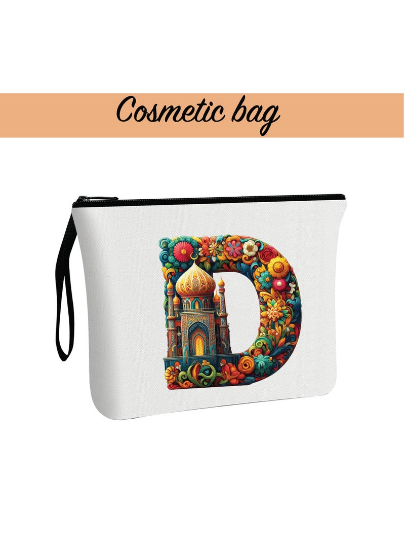 PRINTSHOP4ME Pack of 3 Initial Monogram Gift Set - Black Coffee Mug, Cosmetic Bag and Cotton Tote bag Set - Gift Set for Her - Perfect for Ramadan, School, Travel and Birthday Gift - Image 4