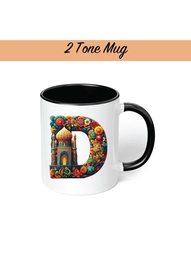 PRINTSHOP4ME Pack of 3 Initial Monogram Gift Set - Black Coffee Mug, Cosmetic Bag and Cotton Tote bag Set - Gift Set for Her - Perfect for Ramadan, School, Travel and Birthday Gift - Image 5
