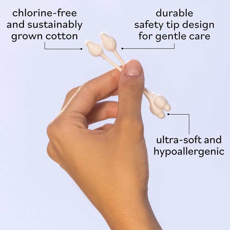 Sky Organics - Organic Baby Cotton Swabs, 60 ct. - Ultra Soft Baby Safe Tips - Strong & Durable - Hypoallergenic - Chlorine Free - Natural, Vegan & Cruelty Free - Skin Care & Baby Care - Image 4