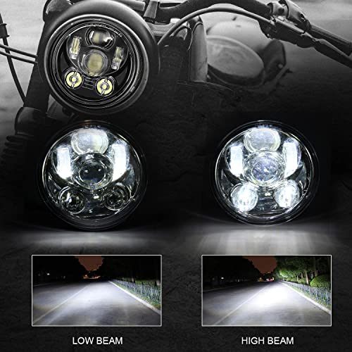 SUNPIE 5-3/4 5.75 Inch Head light Motorcycle Compatible with 883 1200 - Image 2
