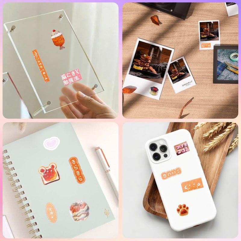 Tmtains 1300Pcs Cute Scrapbook Stickers Travel Y2k Japanese Sticker Book for Adult Kawaii Korean Stickers for Journaling Heisei Retro Aesthetic Sticker Manga Style Decor for DIY Crafts Junk Journal Gifts Tale - Image 5