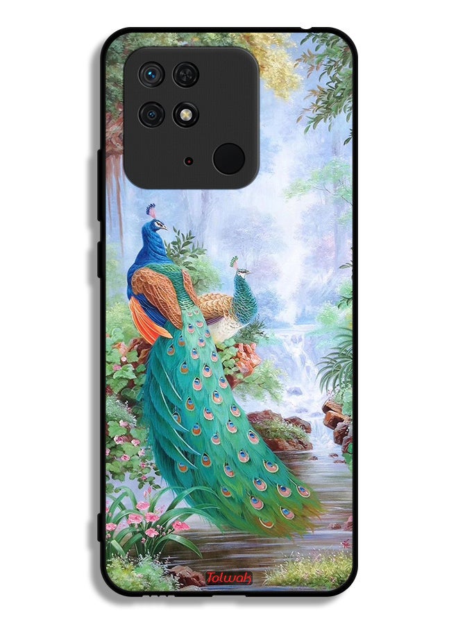 Tolwak Xiaomi Redmi 10C Protective Case Cover Peacocks - Image 2