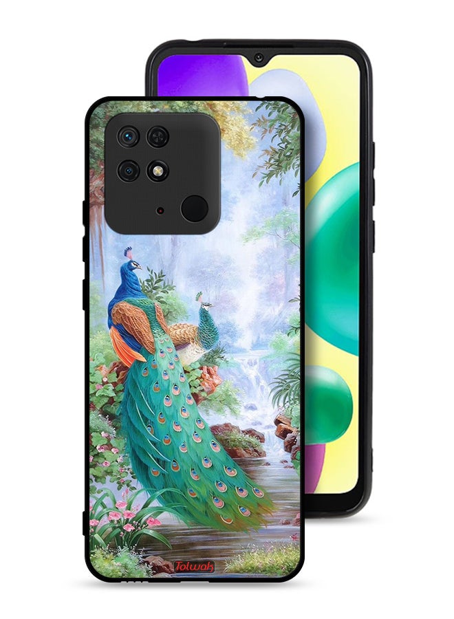 Tolwak Xiaomi Redmi 10C Protective Case Cover Peacocks - Image 1