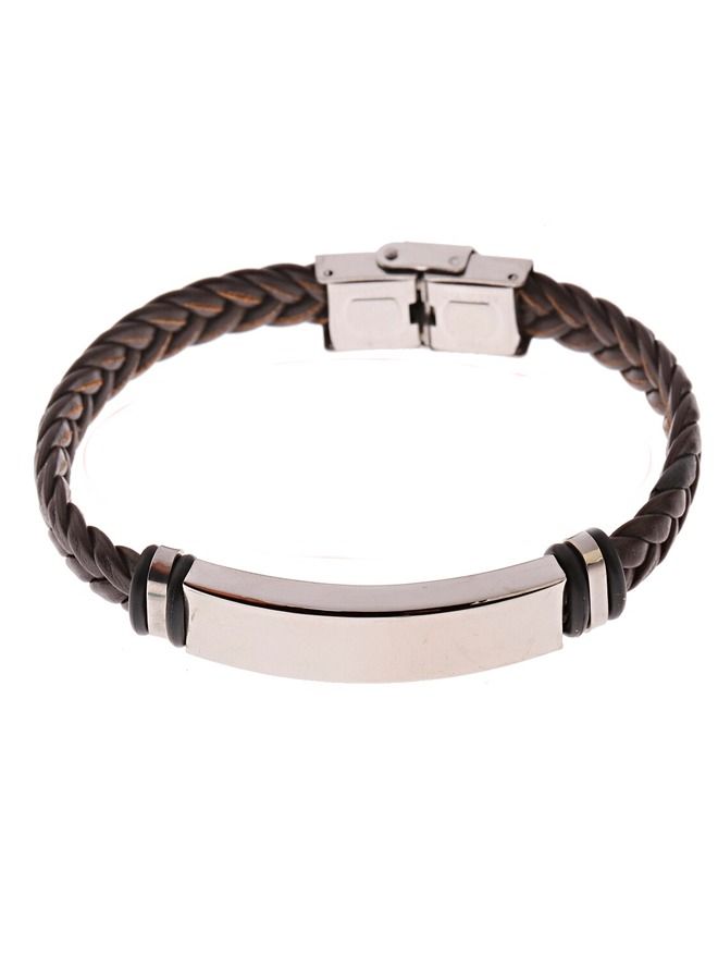 Khaisha Braided leather bracelet with an elegant design - Image 1