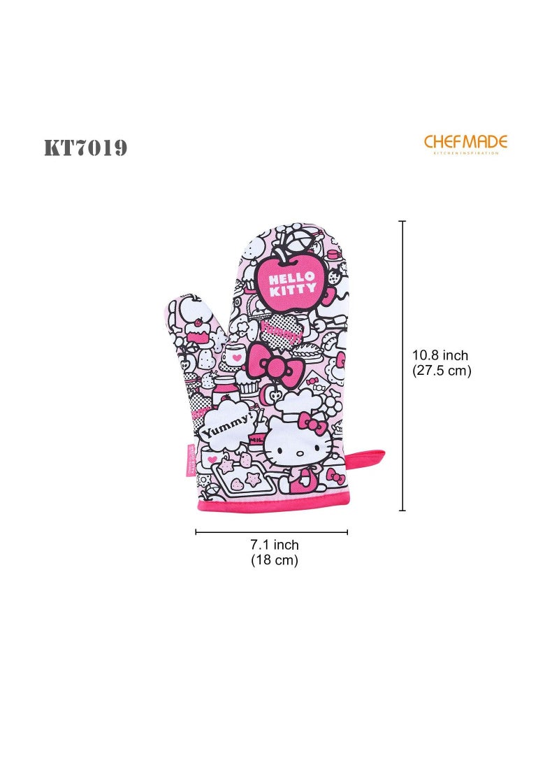 chefmade 2Pcs Hello Kitty Oven Mitts Heat Resistant Kitchen Gloves - Image 2