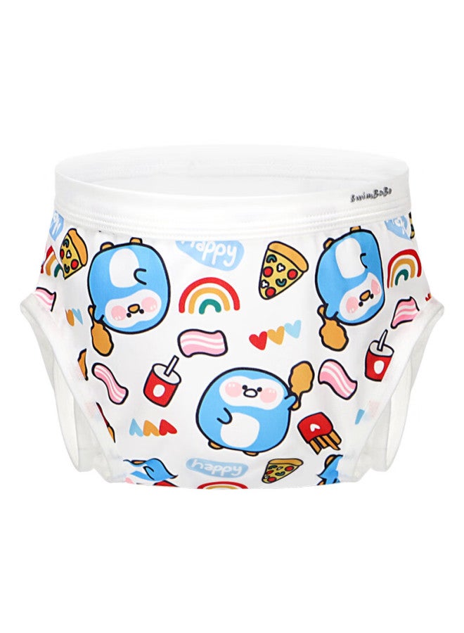 Swimbobo Baby Swim Trunks, Infant Swimming Pants, Newborn Swimwear, Blue Penguin Style, Triangle Design, XL Size - Image 4