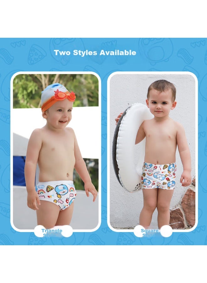 Swimbobo Baby Swim Trunks, Infant Swimming Pants, Newborn Swimwear, Blue Penguin Style, Triangle Design, XL Size - Image 3