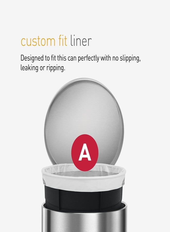 simplehuman Code A 90 Count, Dispenser Pack Custom Fit Liners, Drawstring Trash Bags, 4.5 Liter / 1.2 Gallon, White - Image 5