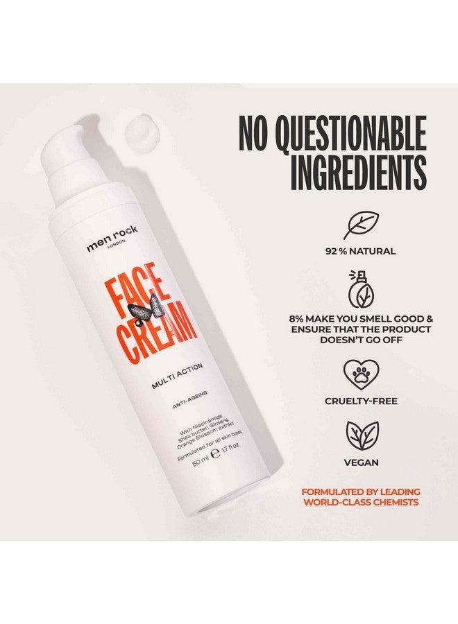 Men Rock Niacinamide Face Moisturiser for Men - Targets Fine Lines & Wrinkles, Deeply Moisturises for Healthy, Radiant Skin - Enriched with Shea Butter - 50 ml - Image 3