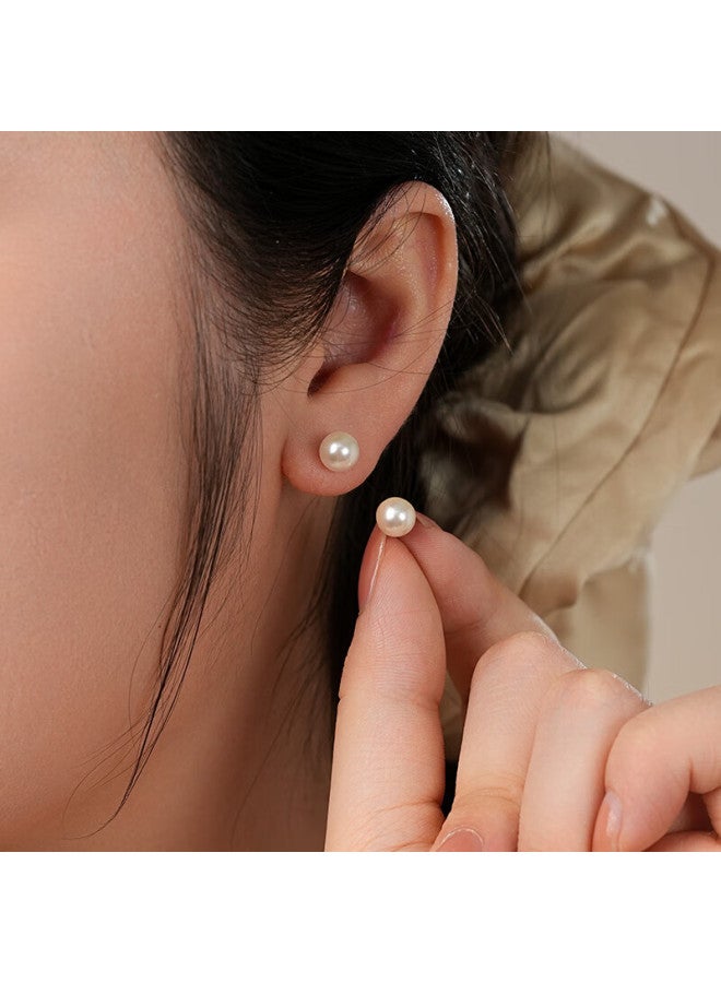 Dara Akoya Saler Pearl Stud Earrings For Women 6-7mm Gift For Girlfriend Wife Day Birthday - Image 5