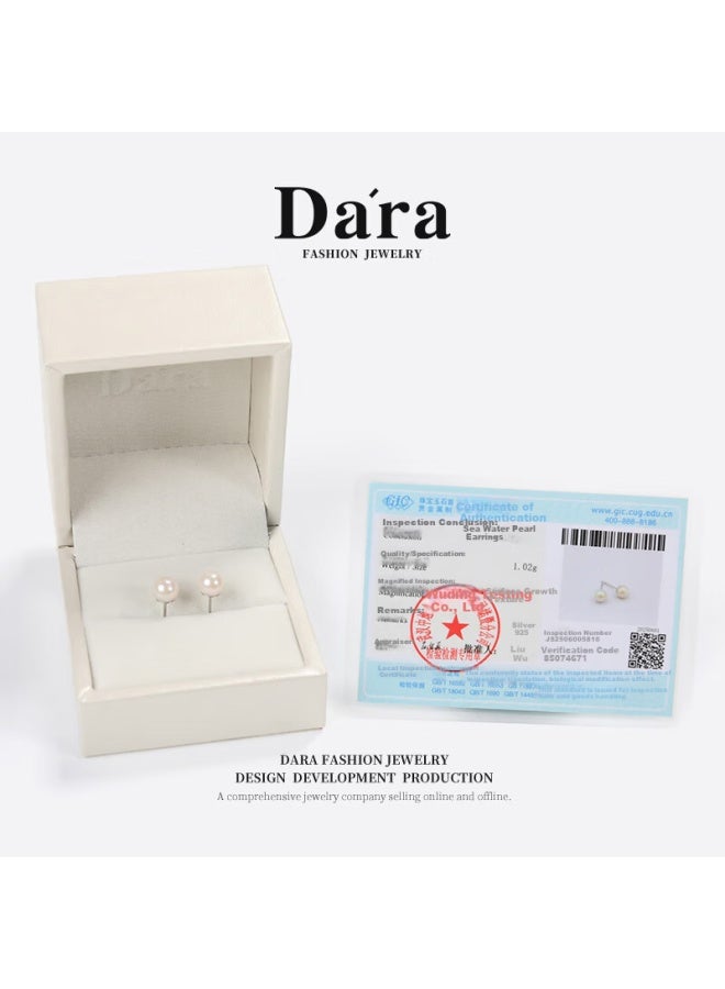 Dara Akoya Saler Pearl Stud Earrings For Women 6-7mm Gift For Girlfriend Wife Day Birthday - Image 2