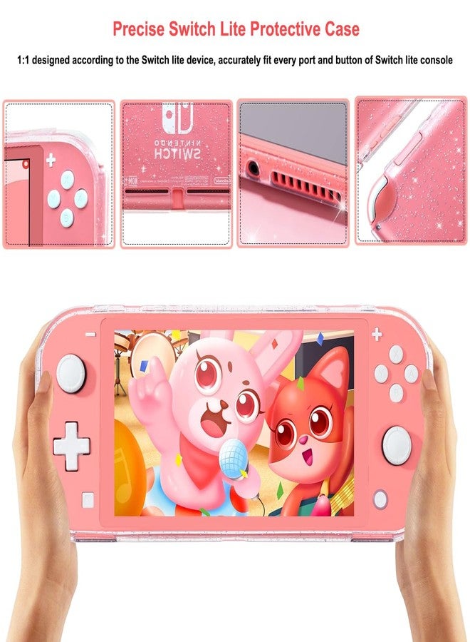 Sunmike Switch Lite Case for Nintendo Switch Lite, Protective Case Cover for Nintendo Switch Lite Games Shockproof TPU Slim Skins Protective Cover Switch Lite Accessories Case Protector - Crystal Glitter - Image 2