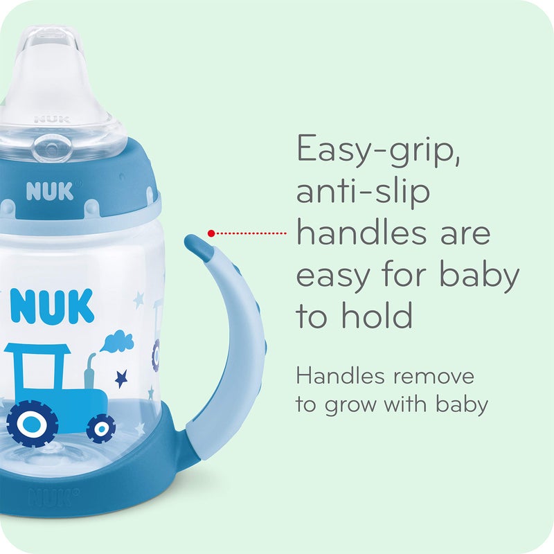 NUK Learner Cup, 5 Oz, 2-Pack, Clouds & Stars â€“ BPA Free, Spill Proof Sippy Cup - Image 2