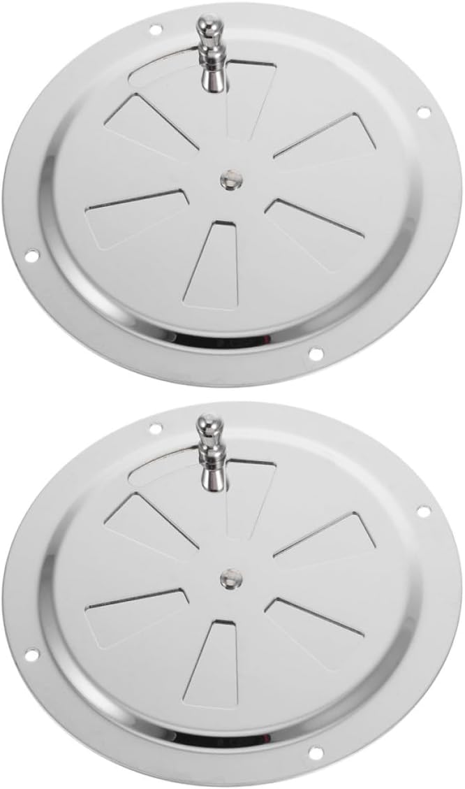 All-round well-engineered practical build MAGICLULU 2pcs 5-inch 316 Stainless Steel round Manual Ventilation Plate with Side Knob for Yacht and Rv Boat Air Ventilation Cover Marine Louver Vent Gill Durability boosted processed material Liquid tight joint Varied size selections Global upgraded practical design Global assorted color picks Durability boost selected material Budget friendly sizing alternatives Gulf climate tested upgraded quality Replaceable parts Widely used design Growing order stock support Pop-area nearby warehouse Demand fit global economical quality All user friendly build Global flexible assemble picks Periodic stock arrangement Assorted trendy color picks General need oriented design In-Kingdom stored commodity Consistent steady quality Cross product compatible All item simple matching build Daily wear upgraded resistant material Low maintenance - Image 1