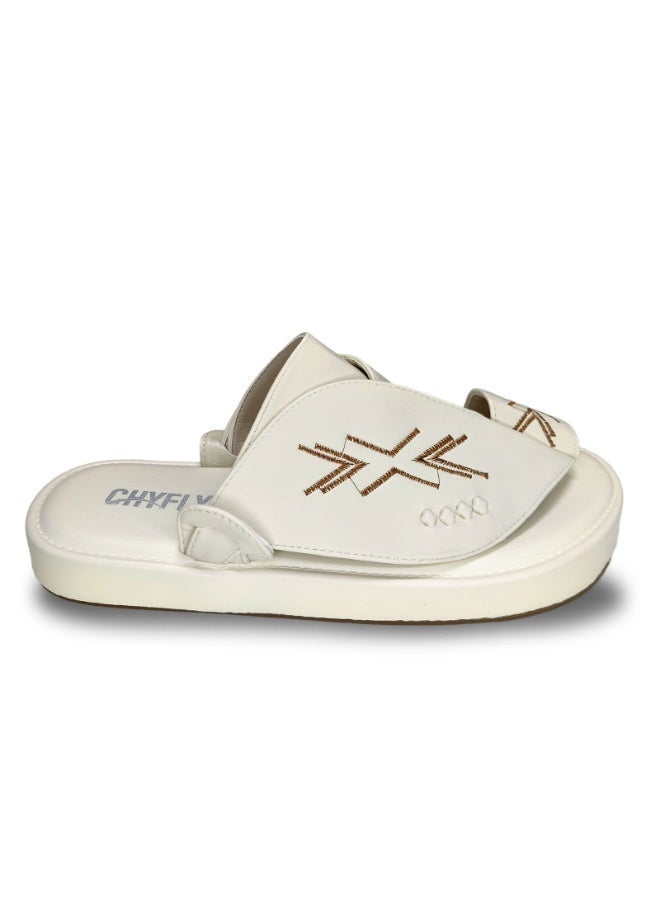 Men's Flat And Comfortable Slippers In The Arabic Style, Casual Slippers That Are Easy To Wear, Hand-Embroidered Slippers With A Unique Design. - Image 5