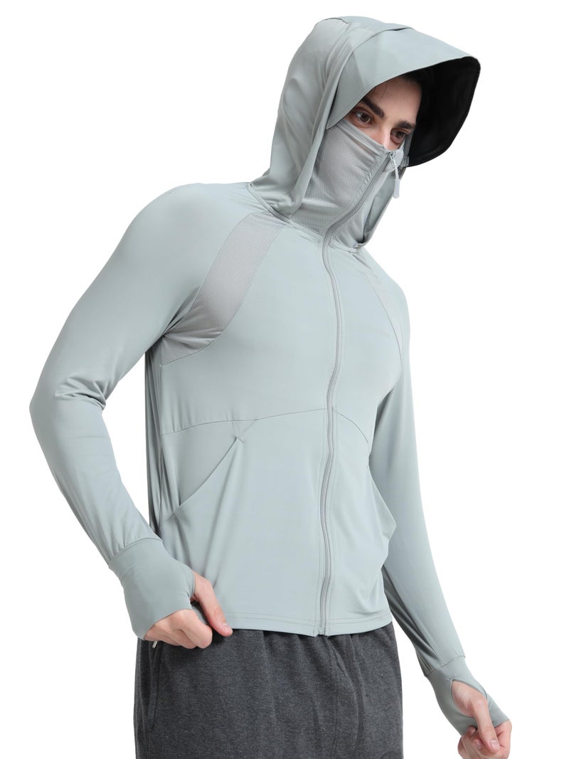 FABSPORTS Men's Nylon Standard Length UV Protection Sun Screen Jacket, Sun Protection Clothing, Lightweight with UPF 50+ for Outdoors, Green, Medium - Image 3