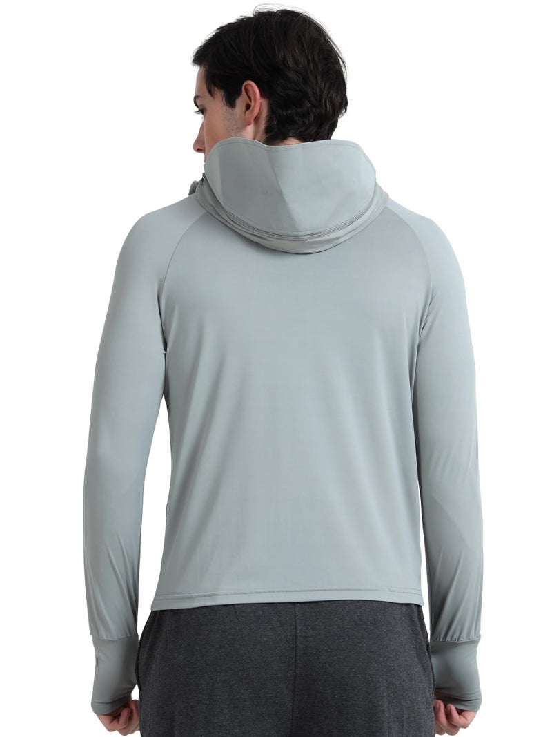 FABSPORTS Men's Nylon Standard Length UV Protection Sun Screen Jacket, Sun Protection Clothing, Lightweight with UPF 50+ for Outdoors, Green, Medium - Image 2